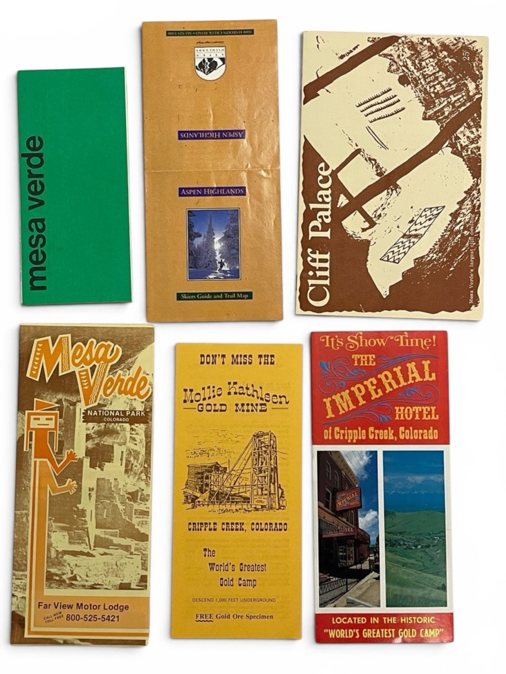 Vintage Colorado National Parks Tourist Info Pamphlets Bundle of 6